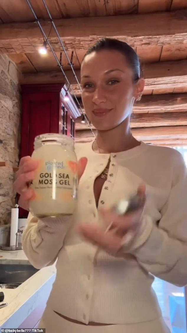 American supermodel Bella Hadid swears by the benefits of sea moss and claims she drinks a glass of it every morning