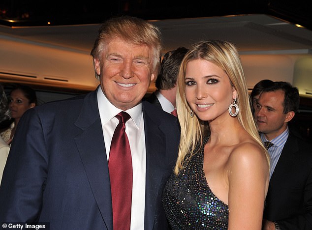 Donald Trump and Ivanka Trump attend the "The Trump Card: Playing to Win at Work and in Life" book launch party at Trump Tower on October 14, 2009 in New York City