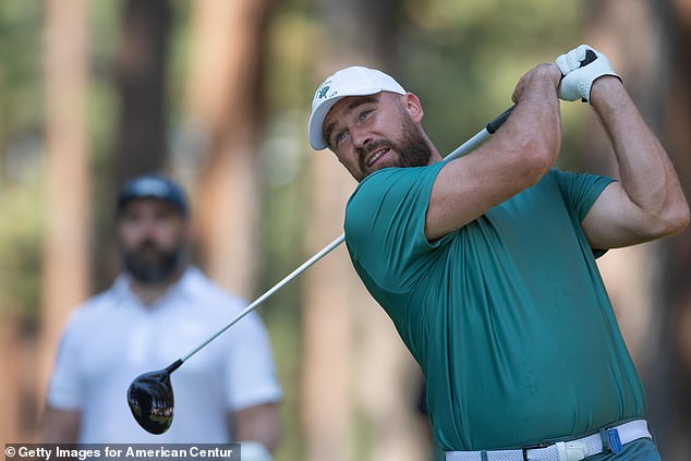 Although Kelce won it in 2023, he struggled Saturday at the CC Celebrity Golf Championship