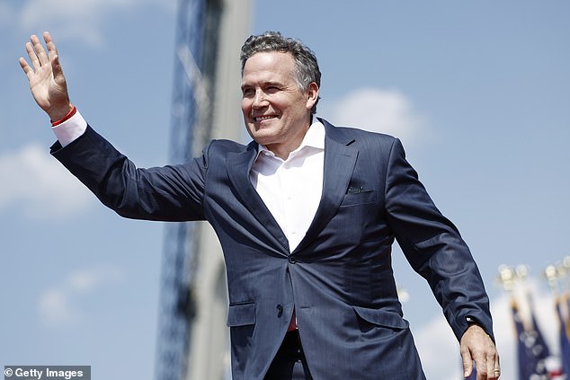 Dave McCormick, Republican candidate for U.S. Senate from Pennsylvania, arrives to speak at a campaign rally for Republican presidential candidate, former U.S. President Donald Trump