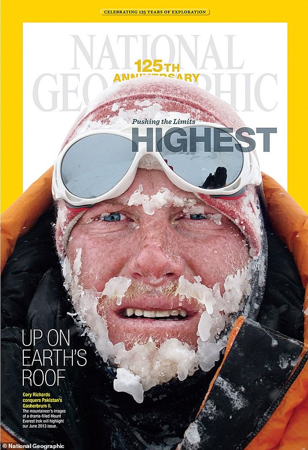 The climb made Richards famous, his ice-covered face gracing the cover of National Geographic's Milestone Issue 125