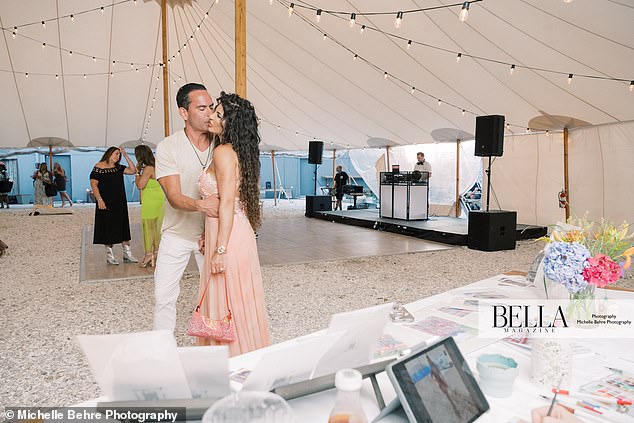 The couple shared a tender moment during the celebration