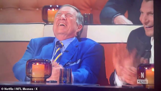 Belichick was featured in the Roast of Tom Brady - making jokes and laughing about it