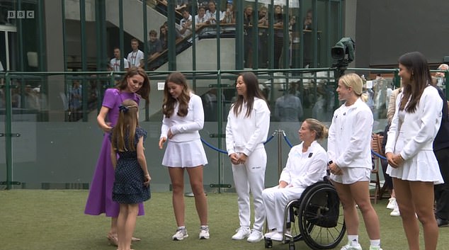 Kate, 42, who has stepped down from her public royal duties due to her cancer treatment, will later head to the Royal Box to watch Carlos Alcaraz take on Novak Djokovic in the Grand Slam final