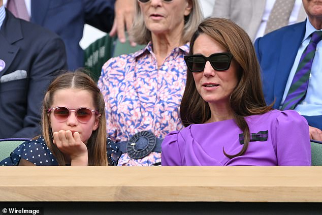 The Princess of Wales was in the Royal Box for the men's singles final on Sunday