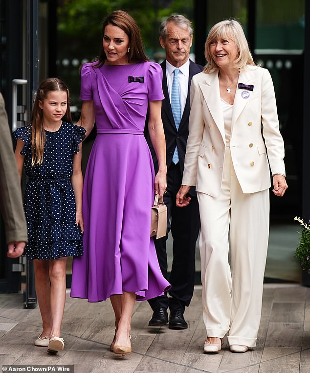 The Princess of Wales made a triumphant return to public life today as she attended the Wimbledon men's final with her daughter Princess Charlotte