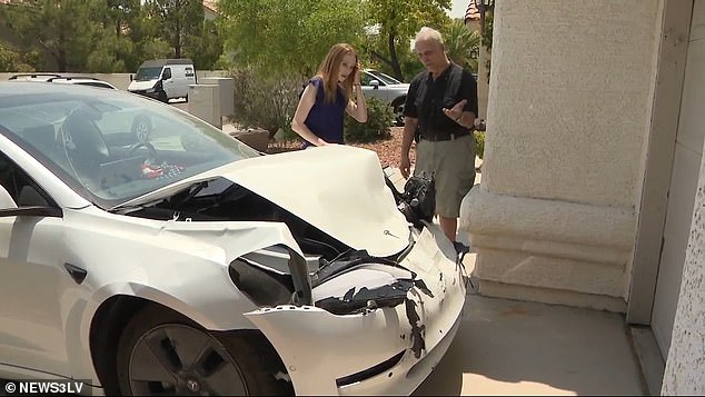 Radu and Angela Stefan, a couple from Las Vegas, were driving their Tesla on Deer Creek Road in Mount Charleston on July 7 when the accident occurred