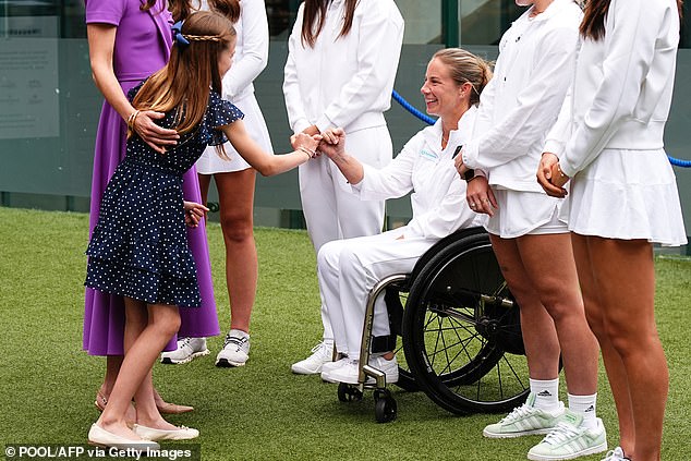 Princess Charlotte sweetly shared a pinky swear with player Lucy Shuker