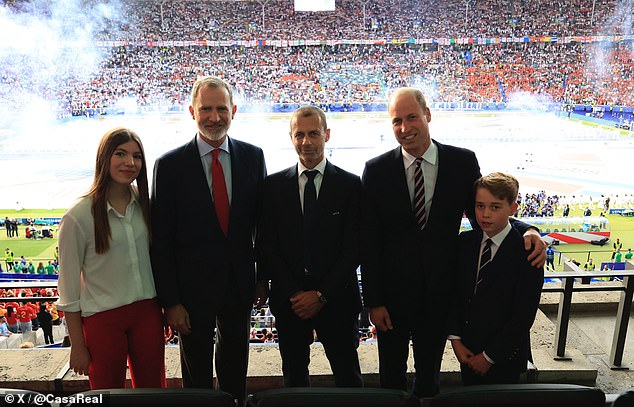 The official Spanish Royal Family X account shared a photo of the two families together