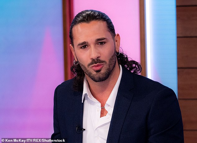 The professional dancer (pictured) has been accused of 'punching and kicking' the Love Island star during her time on the show last year, despite him calling her the 'perfect student' in a resurfaced interview