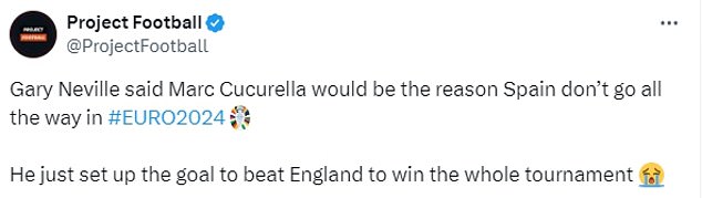 1720997820 112 Gary Neville is slammed AGAIN by fans for early Euro