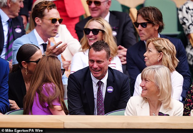 The 2002 Wimbledon Grand Slam winner looked to be having the time of his life as he and wife Bec spoke to the Princess