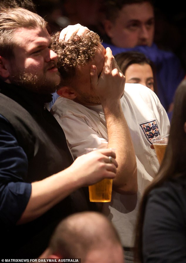 Three Lions fans could barely watch as their team squandered chances to level the score