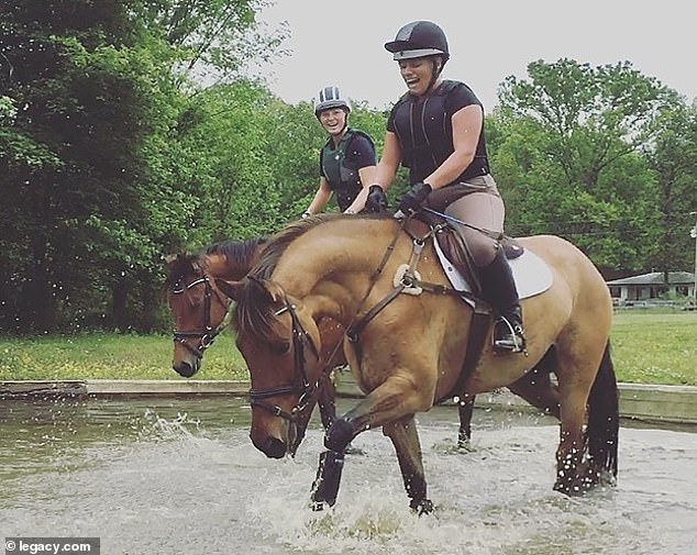 Betz, pictured right, loved horse riding and the outdoors