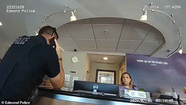 Bodycam footage shows several officers talking to hotel management in the lobby