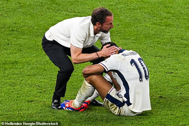 He returned to the field where he was comforted by Harry Kane and Gareth Southgate