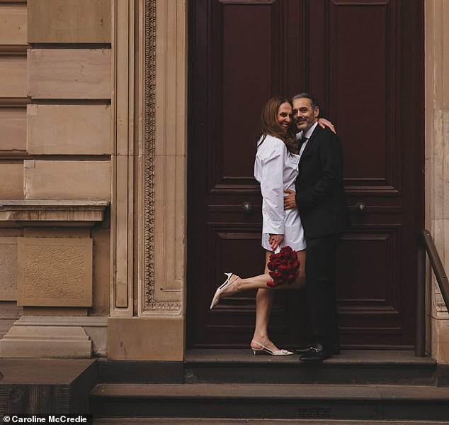 The newlyweds exchanged vows on Thursday in a stunning 1960s-inspired Melbourne wedding