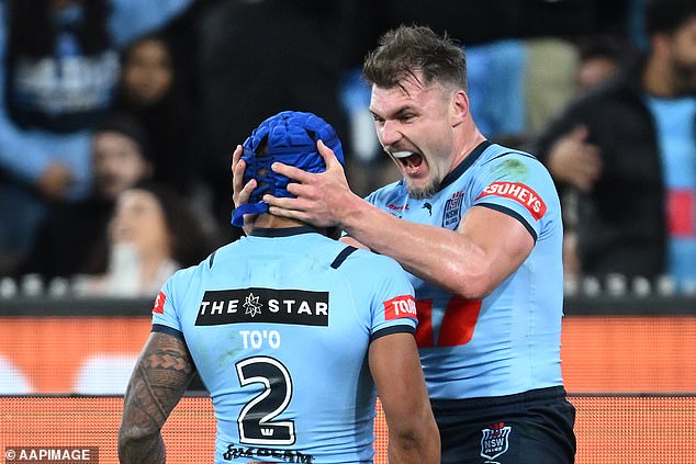 After a challenging 18-month hiatus, Crichton (pictured during the second match of this year's series against Queensland) is back at his best in the Origin arena