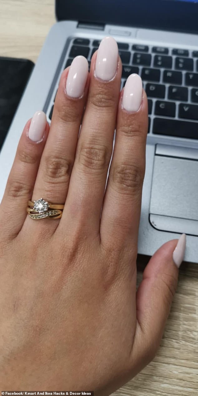 A mother of two recently shared her at-home manicure featuring her brand new Kmart nail polish