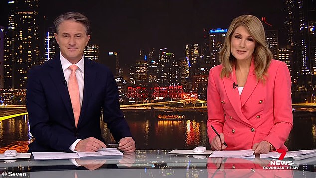 Ghidellla, 58, recently took part in a lavish photoshoot with her former co-presenter Max Futcher (left), promoting the Seven 6pm Brisbane news bulletin