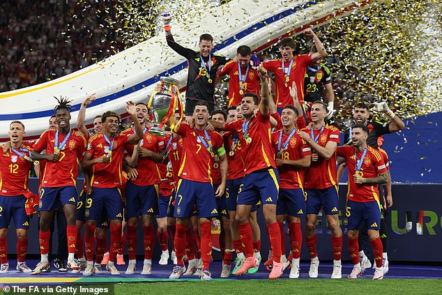 Spain won a record fourth European Championship after beating England 2-1 in Berlin