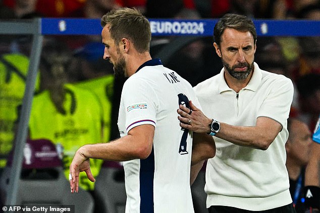 Gareth Southgate took off his captain after an hour with the Three Lions chasing a goal