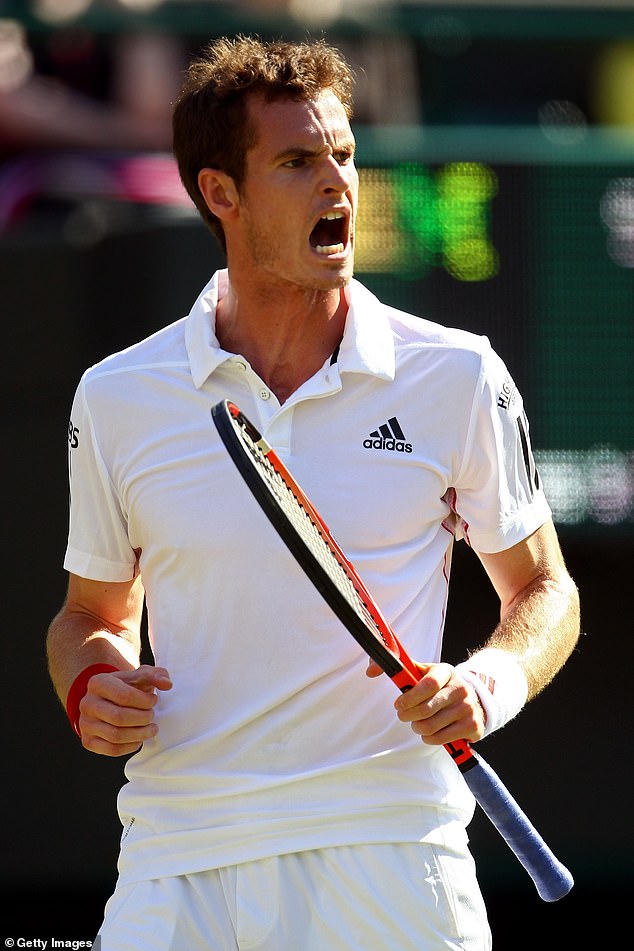 Murray in action during his first round match against Czech Republic's Jan Hajek at Wimbledon, June 22, 2010