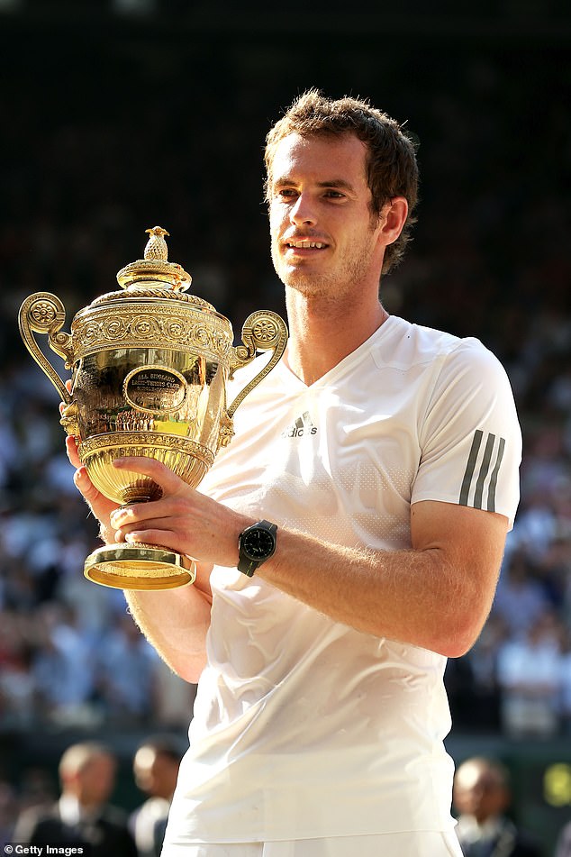 Murray with the Gentlemen's Singles Trophy after his final victory over Novak Djokovic, July 7, 2013. The boy from Dunblane will play at the Paris Olympics later this summer before hanging up his racket for good.