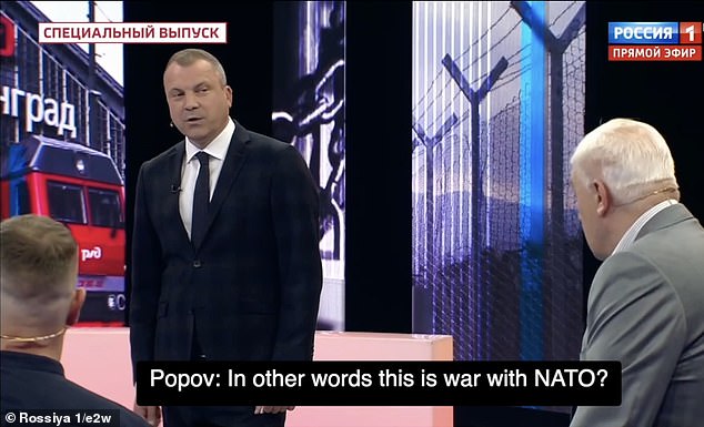 Yevgeny Popov raged against US plans to use SM-6 surface-to-air missiles and Tomahawk cruise missiles in its latest attack on NATO