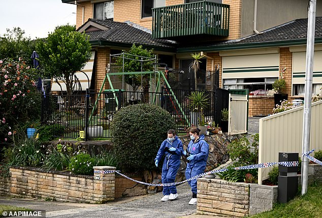 The house where the bodies were found (pictured) was searched by police a week earlier in connection with alleged extremist vandalism