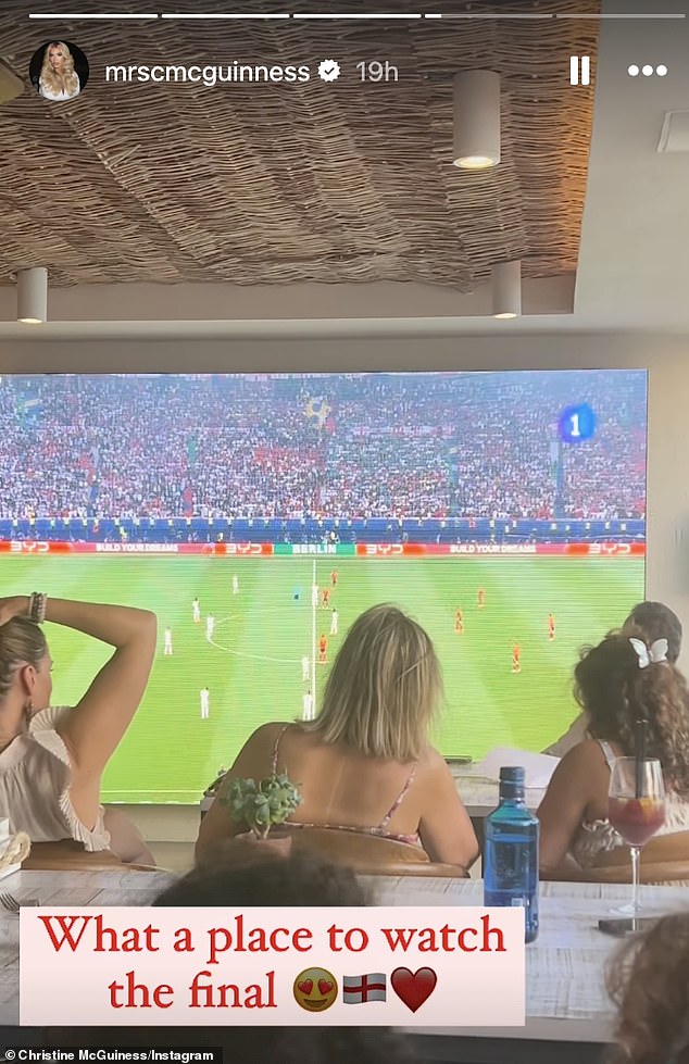 The TV star enjoyed the 2024 European Championship final during his holiday