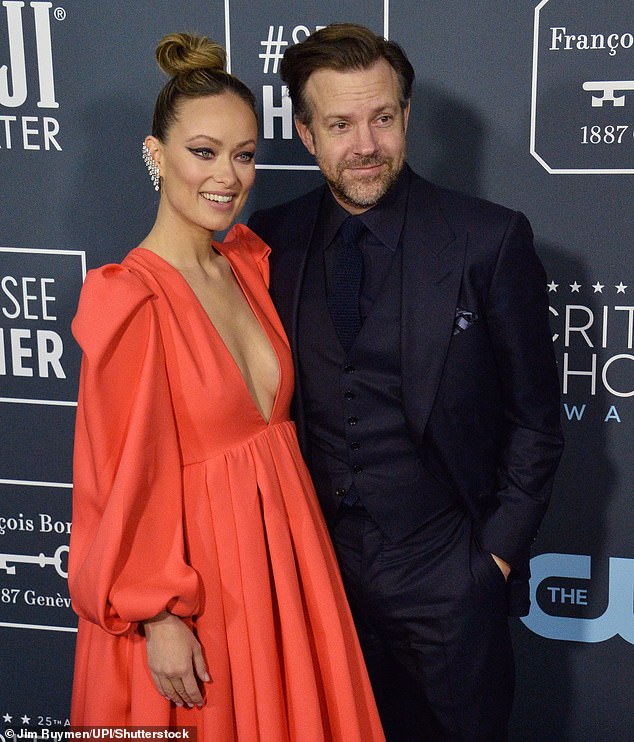 Jason's time with the actress follows his 2020 split from former partner Olivia Wilde, with whom he has two children, Otis and Daisy, eight (2020 photo)