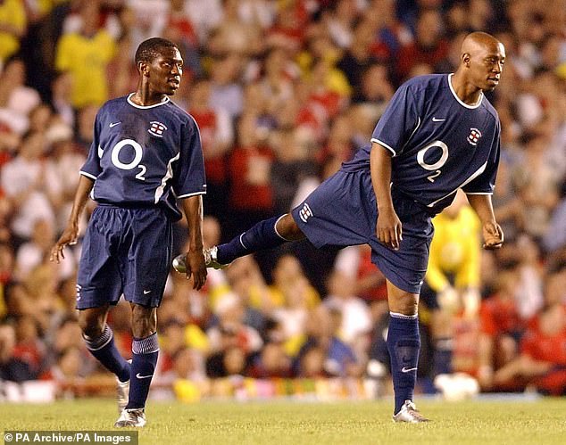 Shaun Wright-Phillips (left) and Ian Wright (right) both played for England as forwards