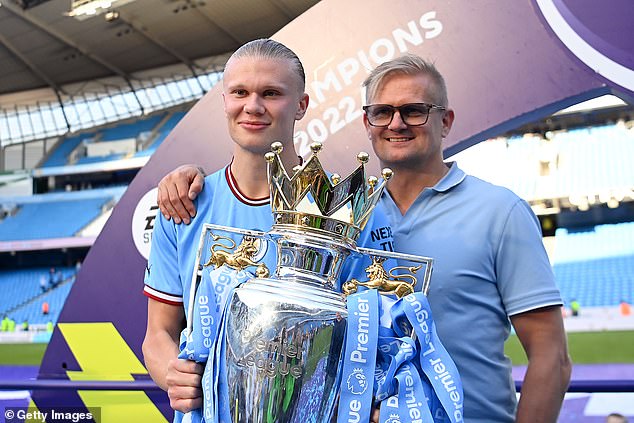 Erling (left) and Alf-Inge Haaland both enjoyed success in England, with Manchester City and Leeds respectively