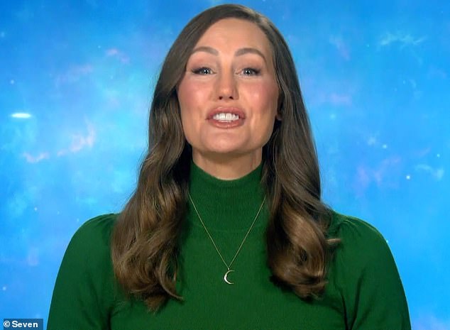 The new 20-second horoscope segment, written by Ms. Weber (pictured), was originally intended to air after the weather report to round out the bulletin