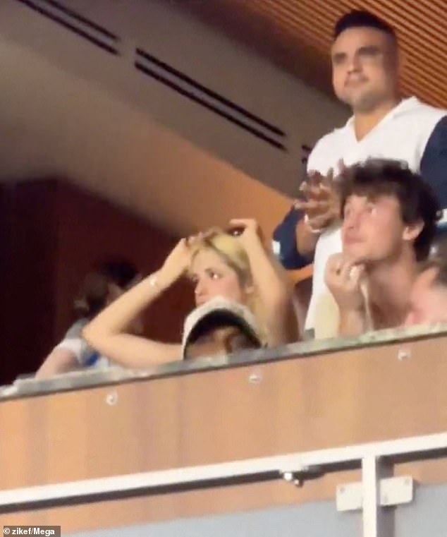 The couple were seen together during the final match between Argentina and Colombia from a suite