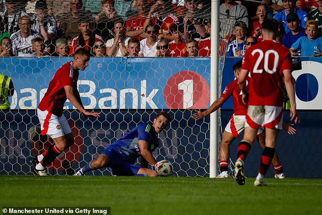 Vitek started in goal for United as Andre Onana did not travel with the team to Norway