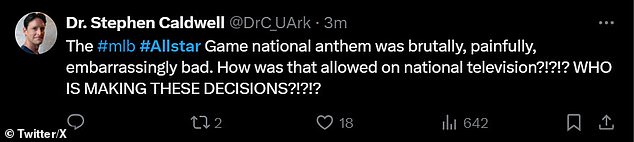 Dozens - perhaps hundreds - of social media users were quick to voice their opinions on the anthem