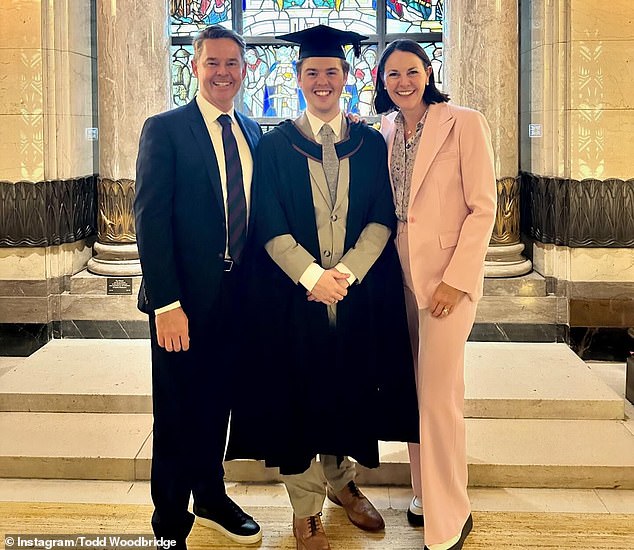 The Australian tennis legend and his wife Natasha were on hand as Beau received his Master of Arts degree, marking a big step towards a career in the entertainment industry, like his father.