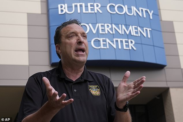 Butler County Sheriff Michael Slupe insisted his deputy was right to retreat after would-be hitman Thomas Crooks pointed a gun at him seconds before the fatal shots were fired