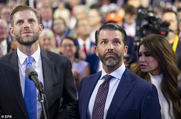 Don Jr. appeared to become emotional as his father entered the Fiserv Forum on Monday after surviving an assassination attempt at a rally in Butler, Pennsylvania