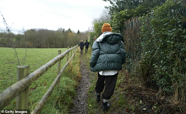 A study from Carleton University in Canada found that people who spend time in green spaces estimate that they spend more time there than in a built environment (file image)