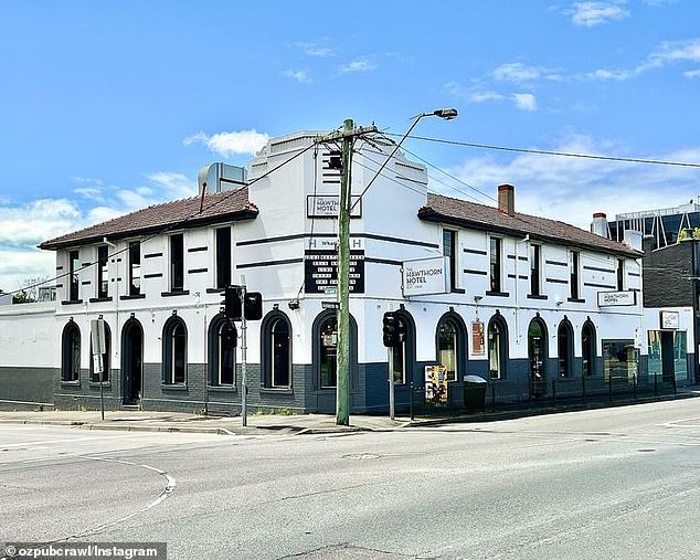 A woman shared a photo of the 'pathetic' salad that accompanied her meal at the Hawthorn Hotel (pictured)