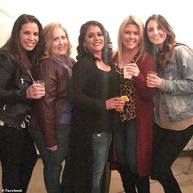 During her initial appearances, Rogers — seen here again partying with friends — was being held on $25,000 cash bail for the three counts of sexual conduct with a minor, and $5,000 bail for the remaining charges.