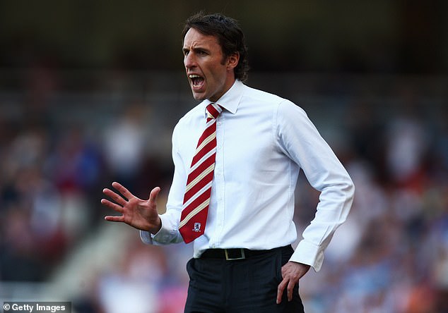 Southgate pictured in 2009 during his time as Premier League manager at Middlesbrough