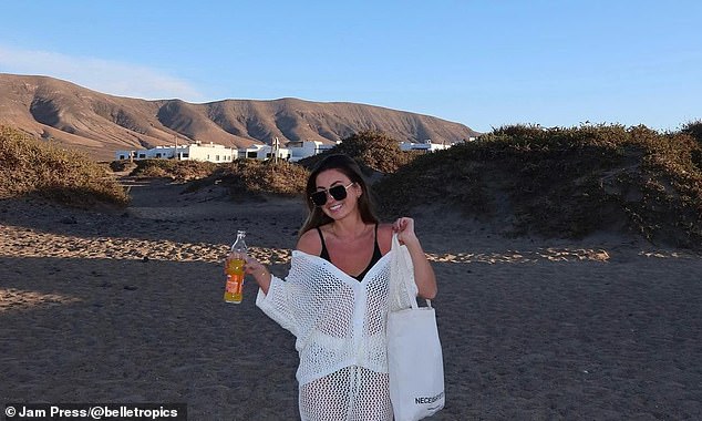 Sierra advises women that they can be 'rude'. She said: 'You don't owe anyone anything and you can't afford to ignore your boundaries to be nice.' She is pictured above in Lanzarote