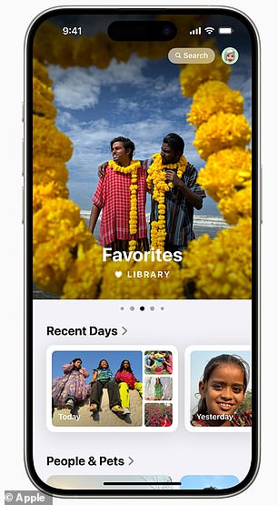 The Photos app has a new design, with customizable galleries to make finding photos easier