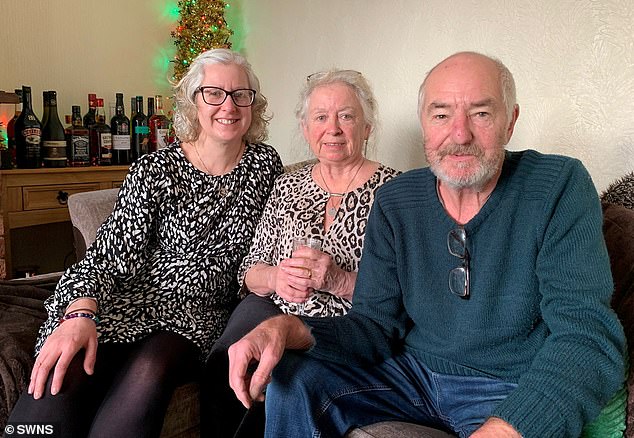 The couple (Lynne pictured centre and Chris on the right) had two children, Gary and Julie (left), and were described as 'true soul mates' who were never apart.