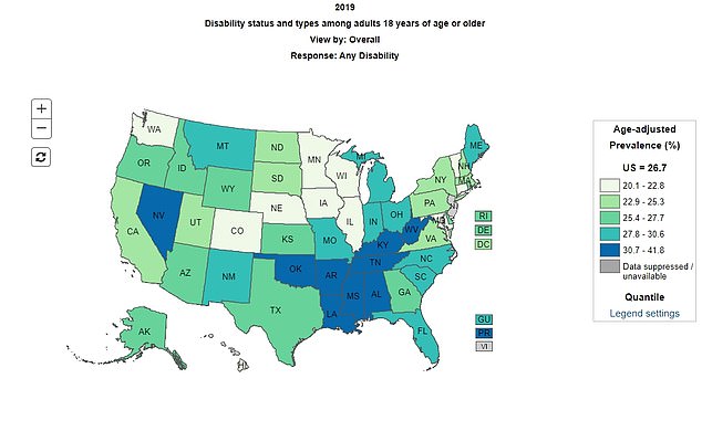 In 2019, a year before the Covid pandemic left millions of people with long-term Covid symptoms, disability rates were lower than they will be in 2022.