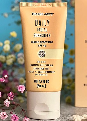 Another suggestion is the Daily Face Sunscreen for $8.99. This is an invisible gel with no white cast